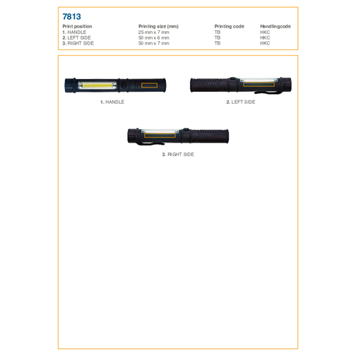 Torche en ABS munie de LEDS COB, Image 5