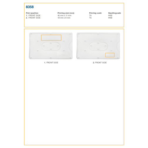 Kreditkartenhalter Aus Kunststoff Leonore , weiß, Plastik, PP, 8,70cm x 0,40cm x 5,60cm (Länge x Höhe x Breite), Bild 2