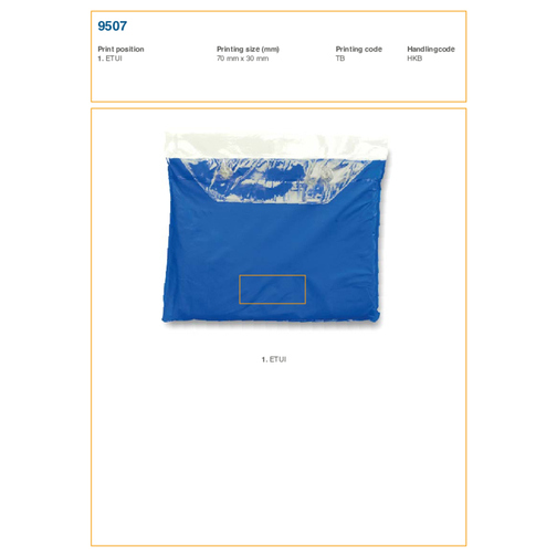 Universal-Freizeitponcho Dry , blau, PVC 0,10 mm, 21,00cm x 1,00cm x 16,50cm (Länge x Höhe x Breite), Bild 3