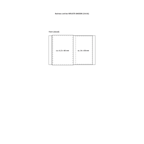 Kredit- Und Visitenkartenbox REFLECTS-SARZEDO , Reflects, schwarz/silber, Aluminium, Kunststoff, 9,60cm x 1,20cm x 6,20cm (Länge x Höhe x Breite), Bild 2