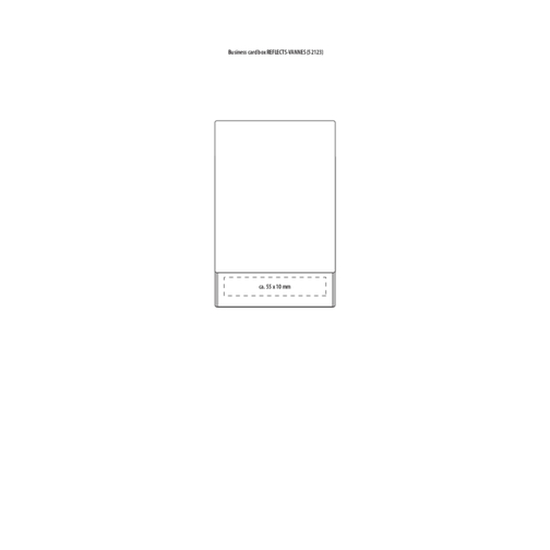 Kredit- Und Visitenkartenbox REFLECTS-VANNES , Reflects, blau, Kunstleder, Edelstahl, 9,80cm x 1,70cm x 6,50cm (Länge x Höhe x Breite), Bild 2