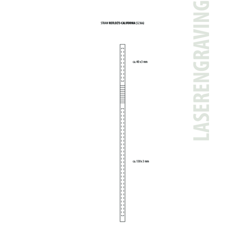 Strohhalm RETUMBLER-CALIFORNIA , Retumbler, silber, Edelstahl, 100% Baumwolle, 215,00cm x 6,00cm x 6,00cm (Länge x Höhe x Breite), Bild 2