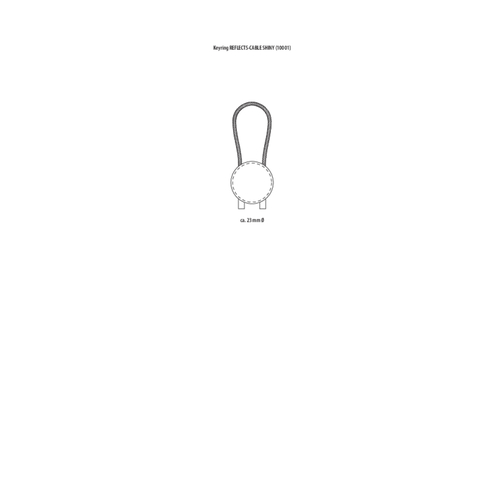 Schlüsselanhänger RE98-CABLE , Re98, silber, Metall, 6,30cm x 0,70cm x 2,50cm (Länge x Höhe x Breite), Bild 2