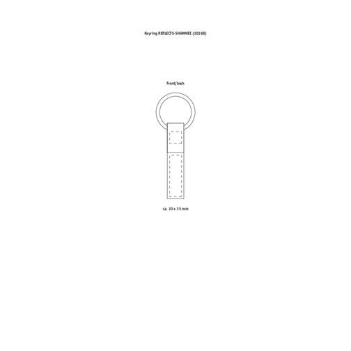 Schlüsselanhänger RE98-SHAWNEE , Re98, silber, Metall, 9,00cm x 1,20cm x 3,30cm (Länge x Höhe x Breite), Bild 2