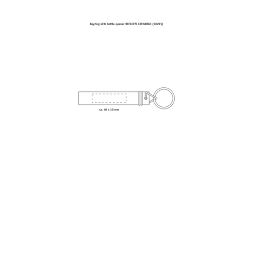 Porte-clés avec décapsuleur REFLECTS-CATHARGO BLACK, Image 2