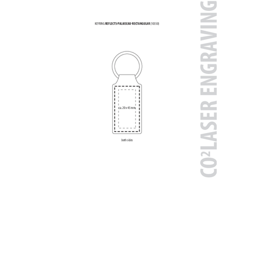 Schlüsselanhänger RE98-PALAISEAU-RECTANGULAR , Re98, braun, Kork, Kunststoff, 9,45cm x 0,50cm x 3,35cm (Länge x Höhe x Breite), Bild 2