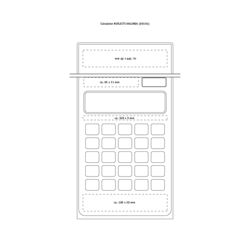 Solarny kalkulator kieszonkowy REEVES-VALINDA WHITE SILVER, Obraz 2