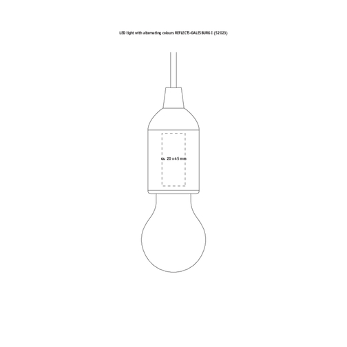 LED-Lampe Mit Effektvollem Wechsellicht REFLECTS-GALESBURG I , Reflects, schwarz/weiss, Kunststoff, Nylon, 16,00cm x 5,50cm x 5,50cm (Länge x Höhe x Breite), Bild 2