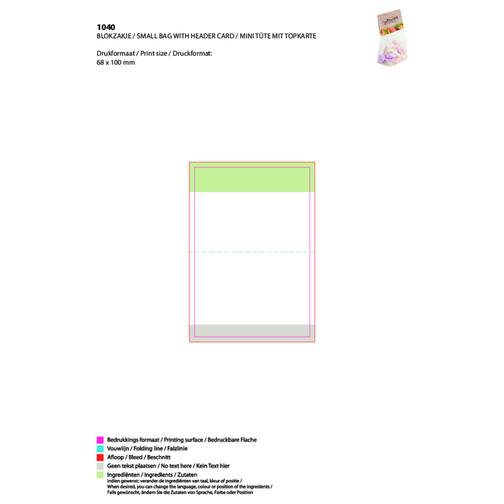 Mini sac avec carte supérieure, Image 2
