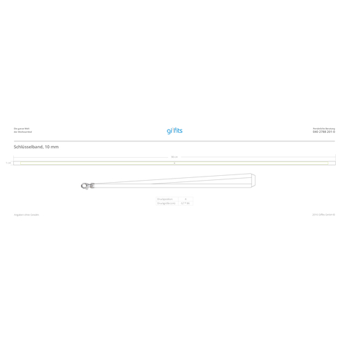 Schlüsselband Günstig , Promo Effects, Nylon, 92,00cm x 1,00cm (Länge x Breite), Bild 3