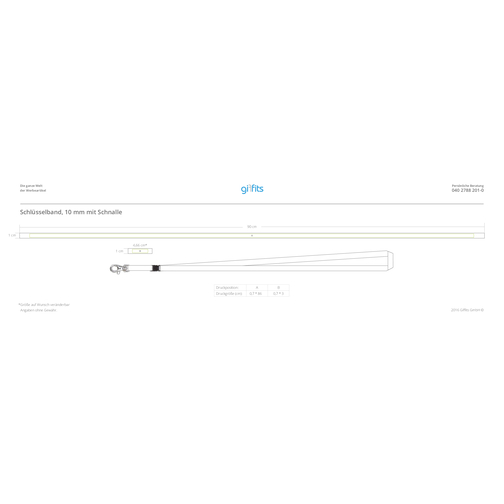 Schlüsselband Günstig , Promo Effects, Nylon, 105,00cm x 1,00cm (Länge x Breite), Bild 4