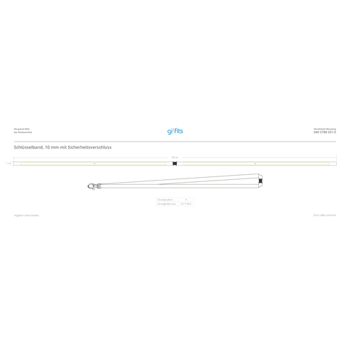 Schlüsselband Günstig , Promo Effects, Nylon, 92,00cm x 1,00cm (Länge x Breite), Bild 4