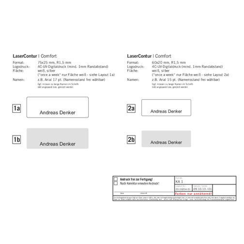 LaserContur | Comfort Mit Magnet-Befestigung Extra-stark INFOMAG-Plus , Acryl, 7,50cm x 2,50cm x 0,20cm (Länge x Höhe x Breite), Bild 3