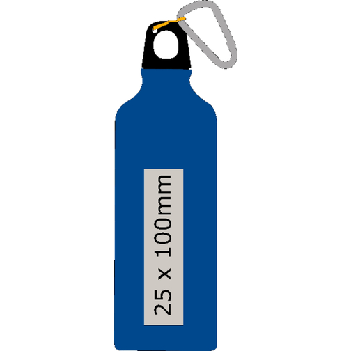Aluminiumflasche 'Sporty' 0,6 L , weiss, Metall, 20,50cm (Höhe), Bild 2