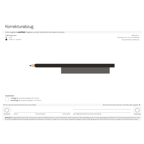 Bleistift, Lackiert, Rund , schwarz, Holz, 17,50cm x 0,70cm x 0,70cm (Länge x Höhe x Breite), Bild 4
