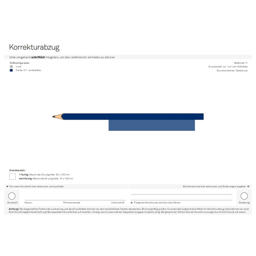 Bleistift, Lackiert, Rund , dunkelblau, Holz, 17,50cm x 0,70cm x 0,70cm (Länge x Höhe x Breite), Bild 4