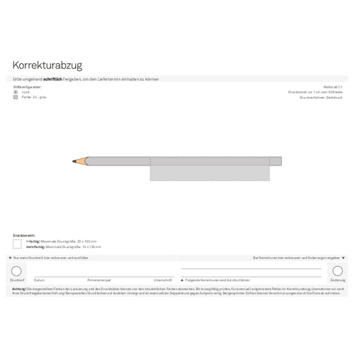 Bleistift, Lackiert, Rund , grau, Holz, 17,50cm x 0,70cm x 0,70cm (Länge x Höhe x Breite), Bild 4