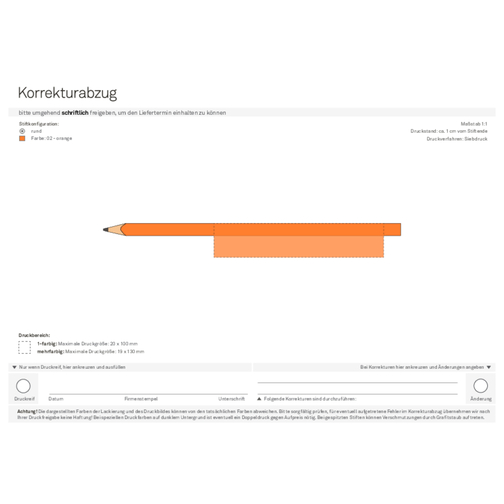 Bleistift, Lackiert, Rund , orange, Holz, 17,50cm x 0,70cm x 0,70cm (Länge x Höhe x Breite), Bild 4