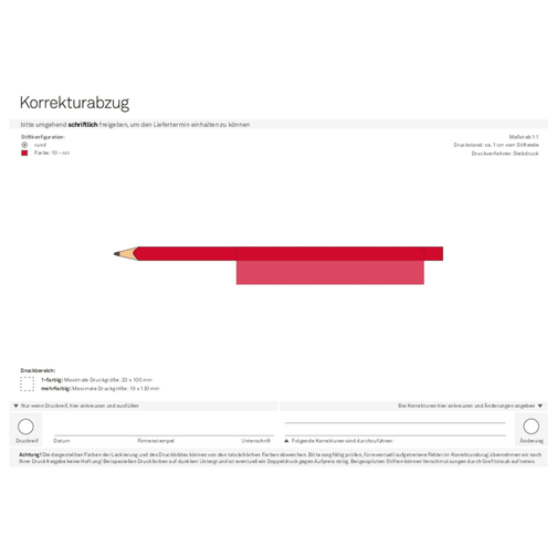 Bleistift, Lackiert, Rund , rot, Holz, 17,50cm x 0,70cm x 0,70cm (Länge x Höhe x Breite), Bild 4