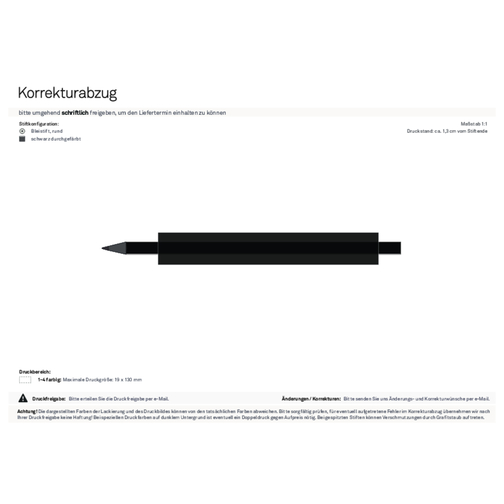Schwarz Gefärbter Bleistift, Lackiert, Rund , lila, Holz, 17,50cm x 0,70cm x 0,70cm (Länge x Höhe x Breite), Bild 4