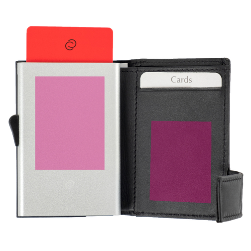 C-Secure RFID Börse+Münzfach , schwarz, Rindleder, 10,00cm x 6,50cm (Länge x Breite), Bild 6