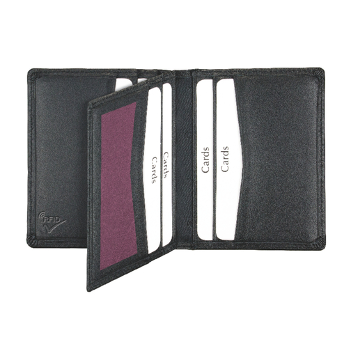 Kartenetui Mit RFID Folie , schwarz, Rindnappaleder, 10,00cm x 8,00cm (Länge x Breite), Bild 4