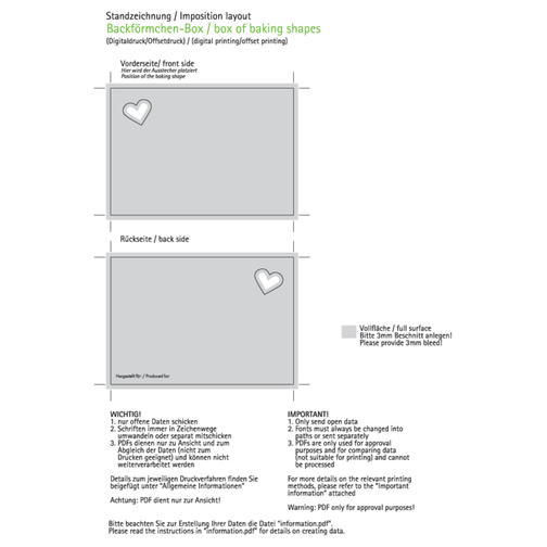 Backförmchen In Der Box - Ostern - Herz , individuell, Edelstahl, Papier, Kunststoff, 10,50cm x 1,70cm x 7,50cm (Länge x Höhe x Breite), Bild 5