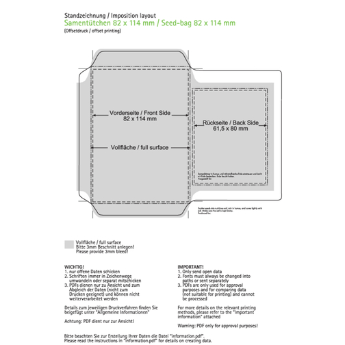 Samentütchen Klein - Standardpapier - Margerite , individuell, Saatgut, Papier, 8,20cm x 11,40cm (Länge x Breite), Bild 8