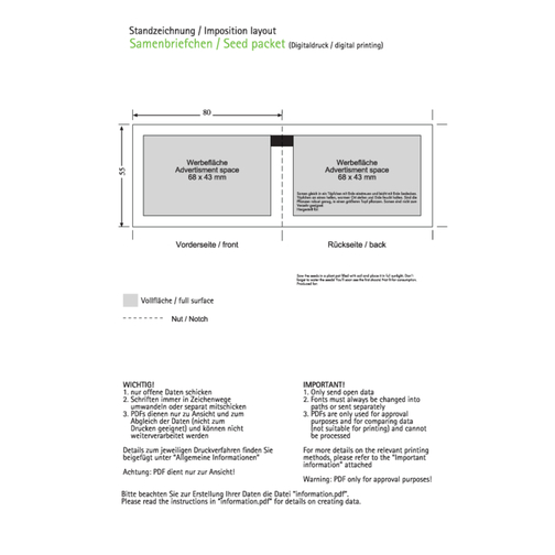 Samen-Briefchen - Vergissmeinnicht , individuell, Saatgut, Papier, 8,00cm x 5,50cm (Länge x Breite), Bild 6