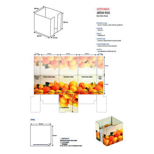 boîte à notes en carton 'Arton-Plus' 9,8 x 9,8 x 10 cm, Image 3