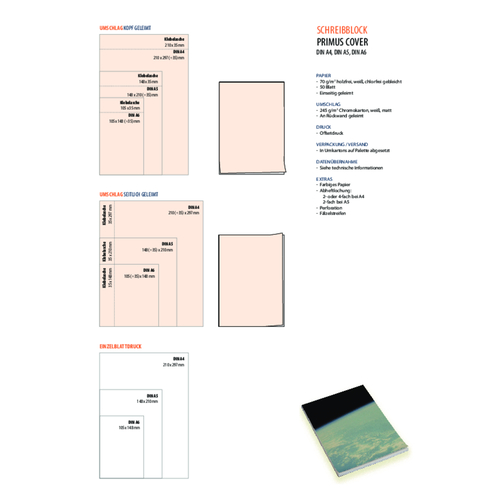 Bloc-notes 'Primus-Cover' DIN A4, 50 feuilles, Image 2