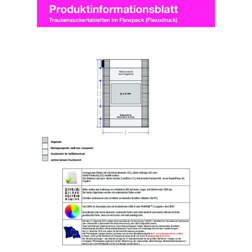 Compresse di destrosio in un flowpack, Immagine 3