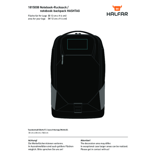 sac à dos PC portable HASHTAG, Image 2