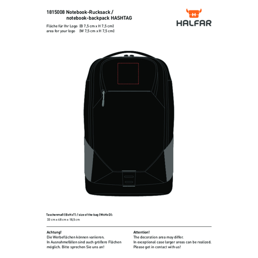 sac à dos PC portable HASHTAG, Image 3