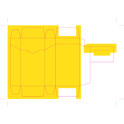 Pocket Box , weiß, Karton Simcote, GC2 300g/m2 0,55 micron, 12,00cm x 6,00cm x 2,70cm (Länge x Höhe x Breite), Bild 3