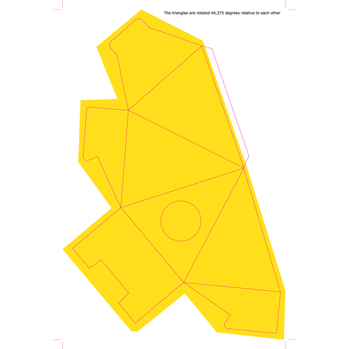 Pyramid 100 , weiss, Karton Simcote, GC2 300g/m2 0,55 micron, 17,00cm x 20,80cm x 17,00cm (Länge x Höhe x Breite), Bild 3