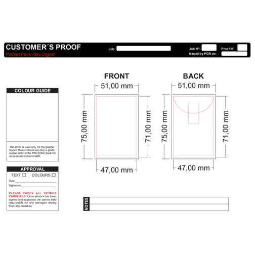 Pocket Pack Mini Digital , transparent, Folie LD-Pe - 35 micron, 2,50cm x 7,50cm x 5,50cm (Länge x Höhe x Breite), Bild 2