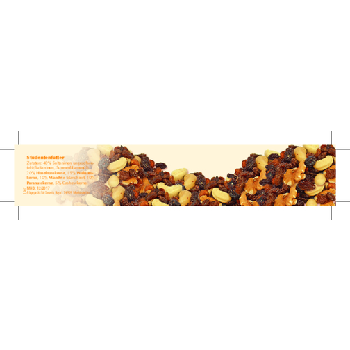Der Gesunde Snack , silber, Metall, Kunststoff, Papier, Studentenfutter, 5,00cm (Höhe), Bild 2