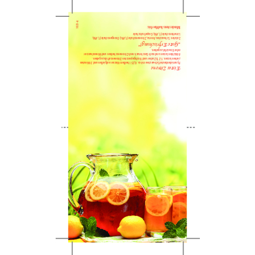 Ice Tea , gelb, Papier, Vlies, Folie, Tee, 8,00cm x 0,50cm x 8,00cm (Länge x Höhe x Breite), Bild 2