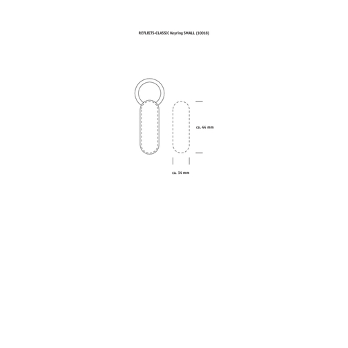 Schlüsselanhänger RE98-CLASSIC SMALL , Re98, silber, Metall, 6,20cm x 0,60cm x 2,60cm (Länge x Höhe x Breite), Bild 2