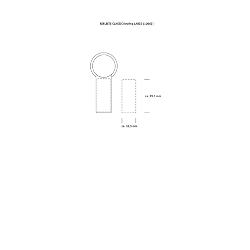 Schlüsselanhänger RE98-CLASSIC LARGE , Re98, silber, Metall, 7,00cm x 0,60cm x 3,20cm (Länge x Höhe x Breite), Bild 2