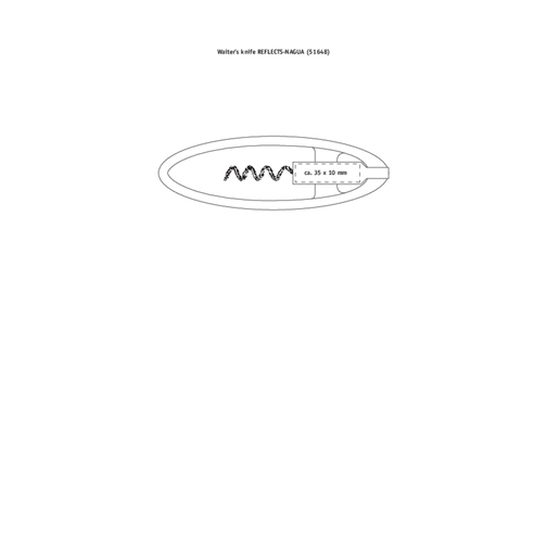 Kellnermesser REFLECTS-NAGUA , Reflects, schwarz/silber, Metall, 12,30cm x 1,10cm x 4,00cm (Länge x Höhe x Breite), Bild 2