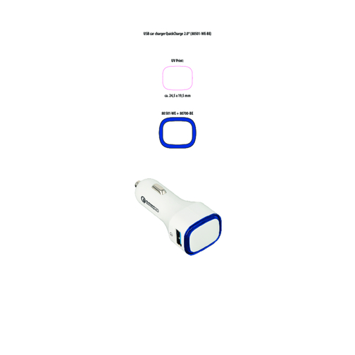USB-Autoladeadapter Quick Charge 2.0® COLLECTION 500 , Reflects, weiss, Kunststoff, 76,00cm x 26,00cm x 31,00cm (Länge x Höhe x Breite), Bild 2