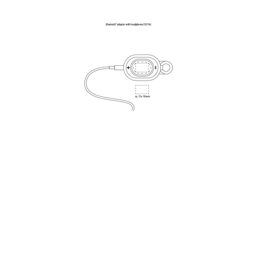 Bluetooth®-Adapter Mit Kopfhörer REEVES-COLMA , Reeves, schwarz, Kunststoff, Aluminium, 5,50cm x 1,80cm x 3,00cm (Länge x Höhe x Breite), Bild 2
