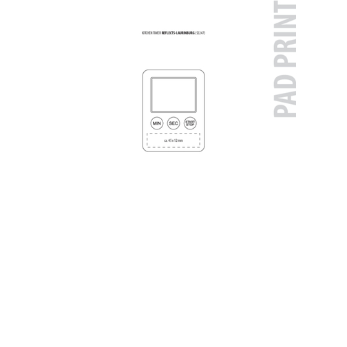 Kurzzeitmesser REEVES-LAURINBURG , Reeves, silber / schwarz, Kunststoff, 70,00cm x 11,00cm x 53,00cm (Länge x Höhe x Breite), Bild 2