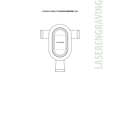 Auto Wireless Charging Station REEVES-MAIDSTONE , Reeves, schwarz, Kunststoff, 12,80cm x 7,50cm x 9,50cm (Länge x Höhe x Breite), Bild 2