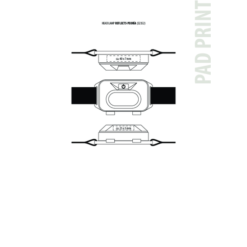 Kopflampe REEVES-PEORÍA , Reeves, schwarz, Kunststoff, Gummi, 70,00cm x 24,00cm x 42,00cm (Länge x Höhe x Breite), Bild 2
