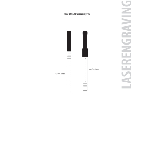 Strohhalm RETUMBLER-WILLISTON , Retumbler, schwarz/silber, Edelstahl, Silikon, Kunststoff, 223,00cm x 223,00cm x 10,40cm (Länge x Höhe x Breite), Bild 2