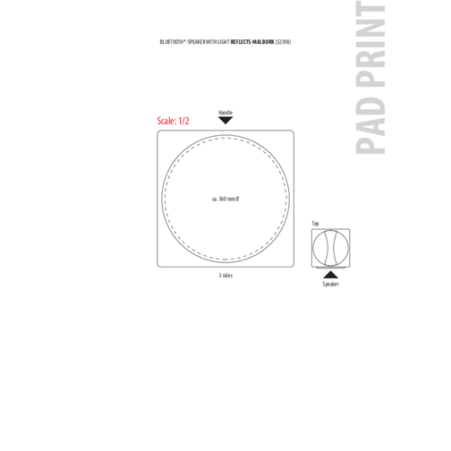 Bluetooth®-Lautsprecher Mit Licht REEVES-MALBORK , Reeves, weiß, Kunststoff, 180,00cm x 180,00cm x 180,00cm (Länge x Höhe x Breite), Bild 2