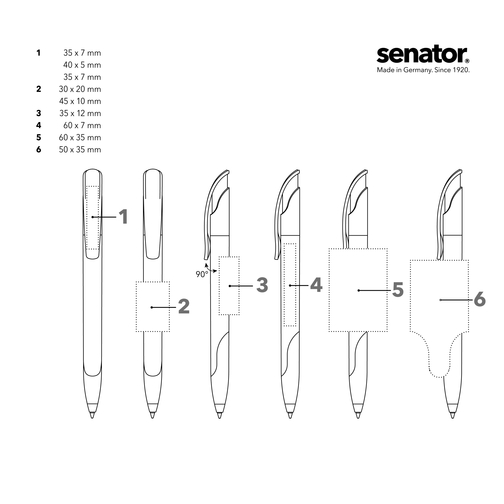 senator® Challenger Polished Basic SG uttrekkbar kulepenn med inntrekkbar kulepenn, Bilde 4